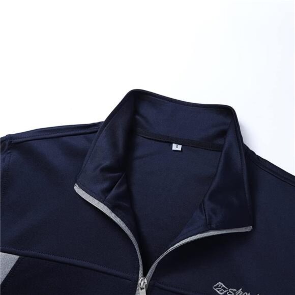 Men's Casual Athletic Tracksuit Long Sleeve Sweatsuit Set FullZip Running Jacket - Picture 3 of 8